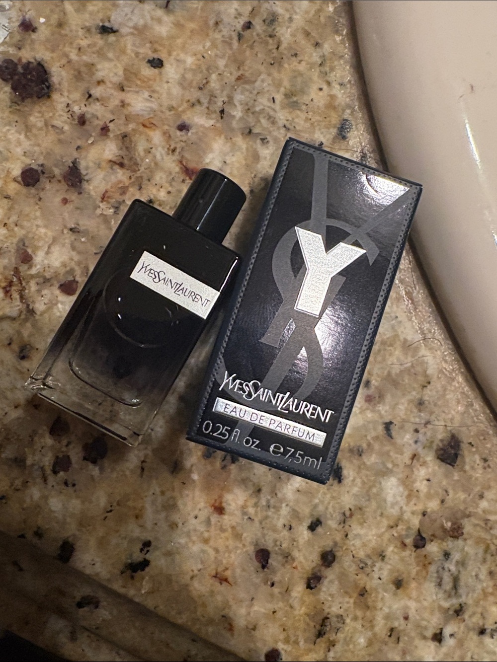 Yves Saint Laurent Mini Eau de Parfum in Black and Silver Accents